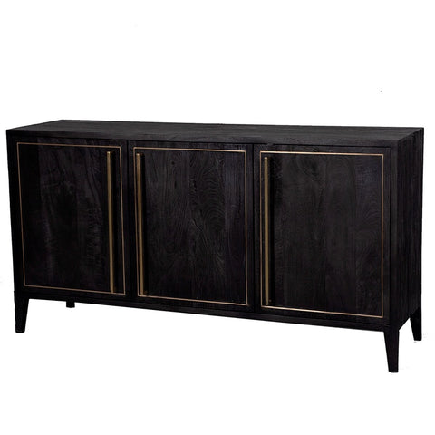 Luxurious Petra Mango Wood & Brass Chic Sideboard / Entertainment Unit