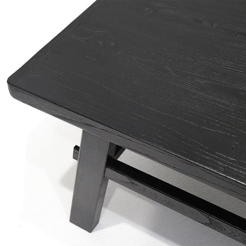 Farmhouse Black Reclaimed Elm Parq Coffee Table - Handcrafted Chic