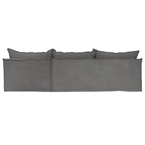 Orlando Chaise Sofa Lounge - Right Hand Variant & Grey