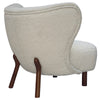 Betty Boucle & Oak Wood Modern Retro Occasional Lounge Chair