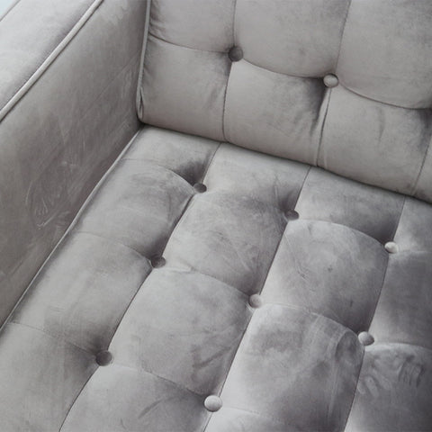 Puerto Grey Velvet Luxurious Sofa / Lounge Armchair