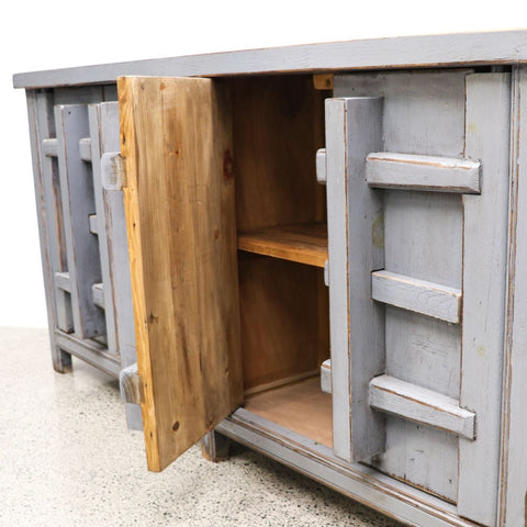 Vintage Black Traditional Oriental Shabby Chic Buffet / Sideboard