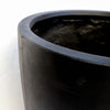 Bullet Black Reinforced Concrete Outdoor Planter With Drainage - Large