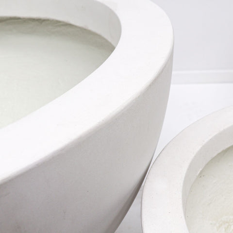 Awatere White Concrete Outdoor Planter - Smaller