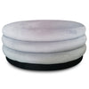 Ring Silver Velvet Modern Luxury Coffee Table / Ottoman