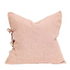 Tully Old Pink Luxury Bow Tied Lounge / Chair Cushion 55cm x 55cm