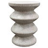 Nara Grey Terazzo Cement Geometric Side Table / Foot Stool / Seating Stool
