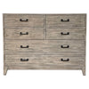 Harvey Dark Oak Modern Rustic Commode / Bedside Table - Six Drawer