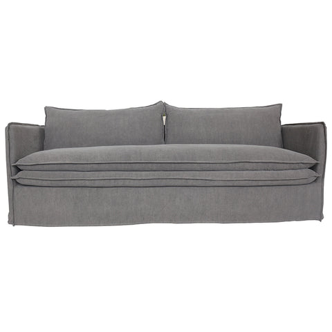 Santa Monica Luxurious Modern 3 Seater Sofa / Lounge - Grey Linen