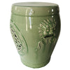 Green Dragon Ceramic Cut Out Classic Side Table / Seat Stool / Foot Stool