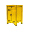 Shabby Chic Oriental Yellow Bedside Table Sideboard Table / Lamp Table