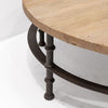 French Provincial Reclaimed Elm & Steel Coffee Table