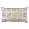 Beige Perle Velvet Beaded Rectangular Lounge / Chair Cushion 50cm