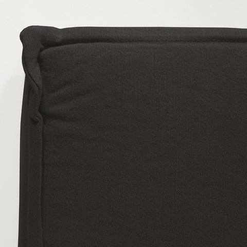 Queen Black Linen Keely Bedhead Headboard - Sophisticated Chic