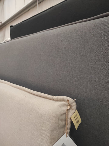 Super King Christiano Bedhead Headboard Grey Linen