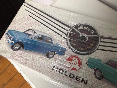 EH Holden Embossed Wall Art Sign - Man Cave Must Have