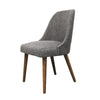 Genoa Wood Dining Chair - Grey Linen