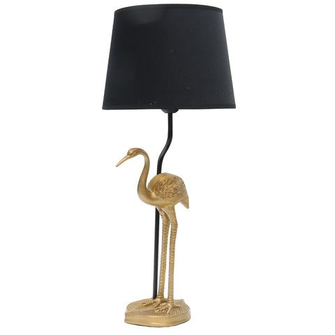 Artistic & Quirky Golden Crane Bird Table Lamp