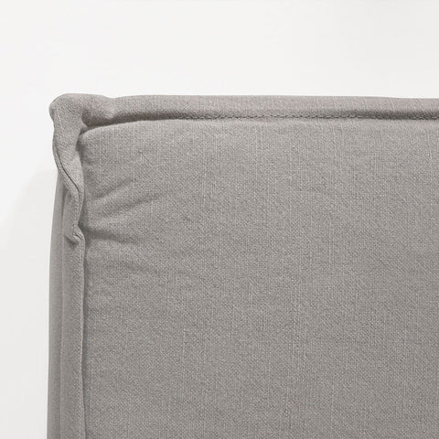 Queen Cement Grey Linen Keely Bedhead Headboard - Sophisticated Chic