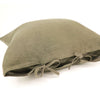 Tully Olive Green Luxury Bow Tied Lounge / Chair Cushion 55cm x 55cm