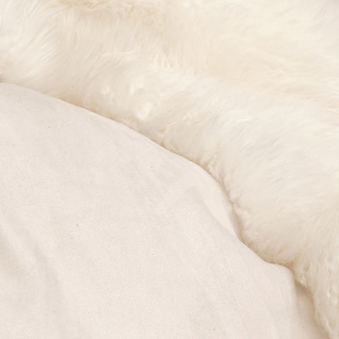 Ivory Sheepskin Beanbag - Luxurious Comfort