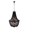 Empire Romantic Black Iron Chandelier Light