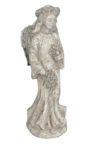 Terracotta Large Angel Shabby Chic Indoor Or Outdoor Garden Ornament