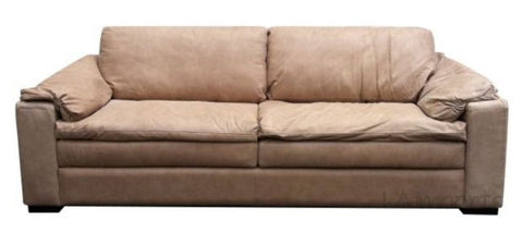 2.4m Park Full Grain Luxury Leather Sofa / Lounge - Latte