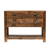 Printmaker Antique Industrial Style Reclaimed Console Table With 2 Drawers - Exquisite