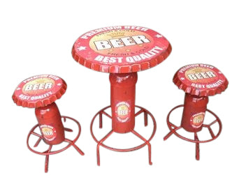 Industrial Beer Bottle Bar Set Table & Stools - Man Cave Heaven!