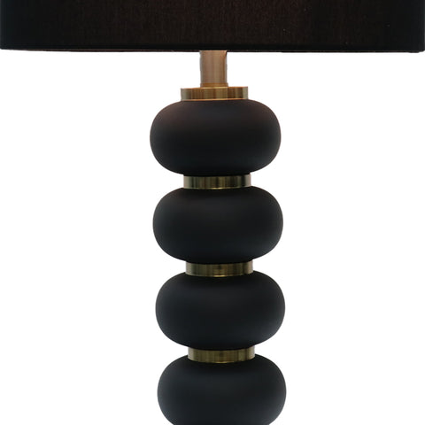 Ring Black & Brass Modern Table Lamp Light