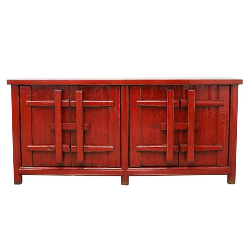 Oriental Red Traditional Shabby Chic Buffet / Sideboard