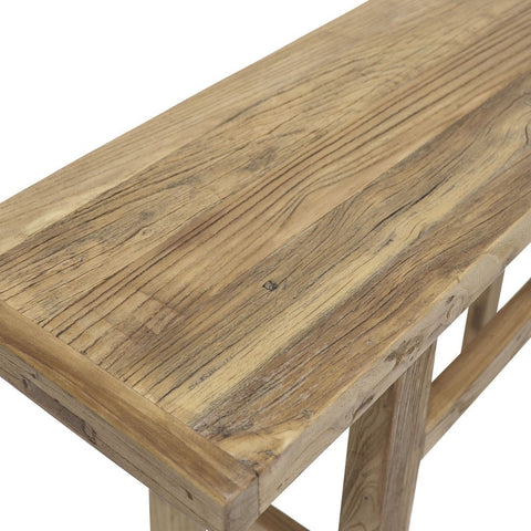 Shorter Natural No Drawer Parq Reclaimed Elm Console Table  / Hall Table - Handcrafted Farmhouse Chic