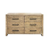 Portland 6 Drawer Dresser / Commode Reclaimed Pine - Natural Colour
