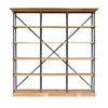 Provincial French Character Iron & Pine Library Bookshelf Bookcase Industrial Chic