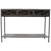 Inglewood Iron & Glass Console Table / Hall Table - Modern Geometric Chic