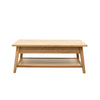 Vaasa Scandinavian Style American Oak Coffee Table 2 Drawer