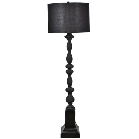 Rivoire Black Floor Lamp - Antique Shabby Chic Style