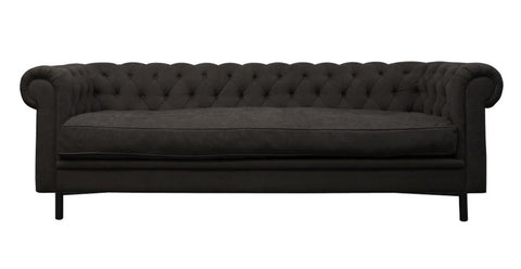 Sophisticated Mayfield 3 Seater Sofa / Lounge / Couch - Danubio Black Colour