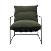 Lauro Slingback Club Chair Bouclé Green & Iron Modern Chic Lounge Chair Armchair
