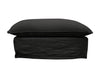 Lotus Luxurious Modern Slipcover Sofa / Lounge Ottoman Black Colour