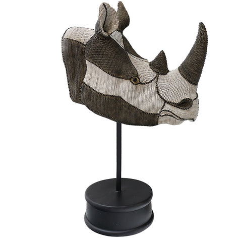 Taste of Africa Rhino On Stand Trophy Ornament