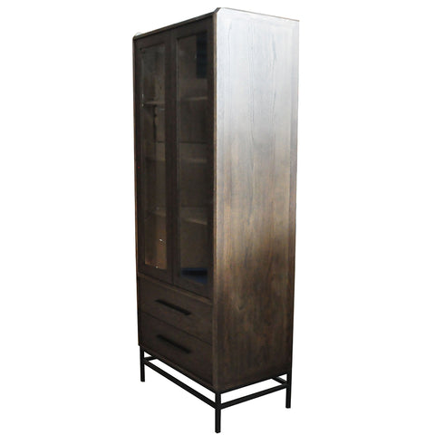Carlton Charming Iron & Dark Wood Storage Display Cupboard