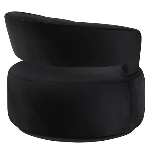 Indiana Occasional Chair / Lounge Chair Modern Couture - Black Velvet