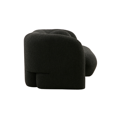 Seattle 3 Seater Modern Sofa / Lounge Black Boucle Colour