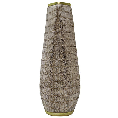 Unique Crocodile Hide Patterned Decorative Display Vase