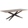 Halifax Stonewash Acacia Wood & Iron Dining Table Modern Chic