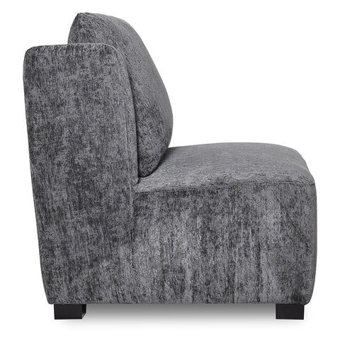 Quadria Charcoal Chenille Modern Luxury Occasional Chair / Sofa Chair