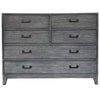 Harvey Black Oak Modern Rustic Commode / Bedside Table - Six Drawer