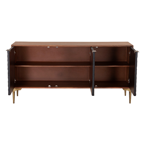 Dorada Sideboard Iron & Mango Wood - Modern Geometric Chic